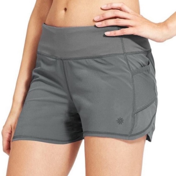 Athleta Pants - Athleta Ready Set Shorts Gray Small Women’s Athletic Running Workout Activewear
